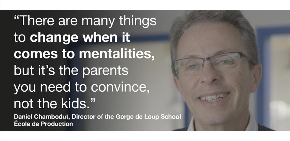 Quote from Daniel Chambodut, Director of the Gorge de Loup School École de Production. Read below.
